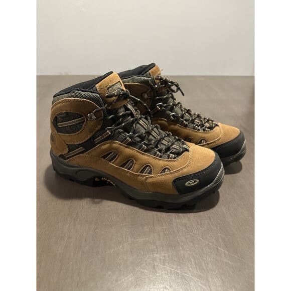 Hi-Tec Bandera Mid Wp 7035 Mens Brown Suede Lace Up Hiking Boots SZ 9M - Picture 1 of 7